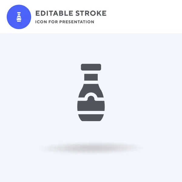 Vetor de ícone de molho, sinal plano cheio, pictograma sólido isolado em branco, ilustração do logotipo. Ícone de molho para apresentação . — Vetor de Stock