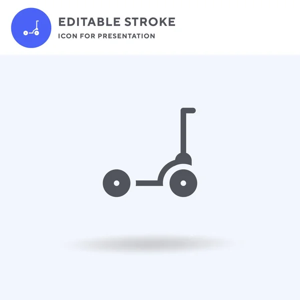 Scooter ikon vektor, töltött lapos jel, szilárd piktogram elszigetelt fehér, logó illusztráció. Scooter ikon bemutatásra. — Stock Vector