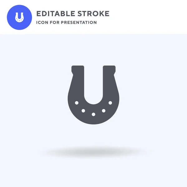 Horseshoe Icon Vector 흰색에 삽화를 채웠습니다 발표를 Horseshoe Icon — 스톡 벡터