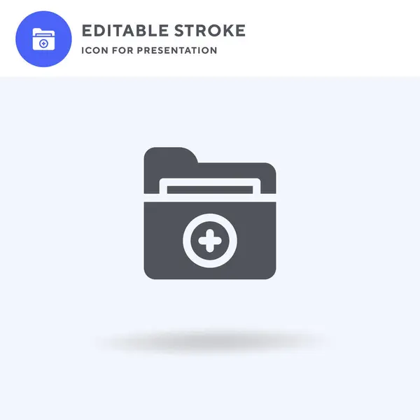 Adicionar ícone vetor, sinal plano preenchido, pictograma sólido isolado em branco, ilustração do logotipo. Adicionar ícone para apresentação. —  Vetores de Stock