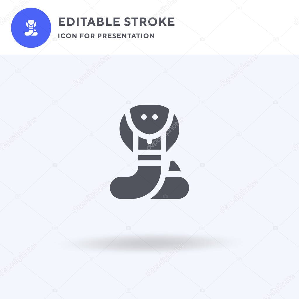 King Cobra icon vector, filled flat sign, solid pictogram isolated on white, logo illustration. King Cobra icon for presentation.