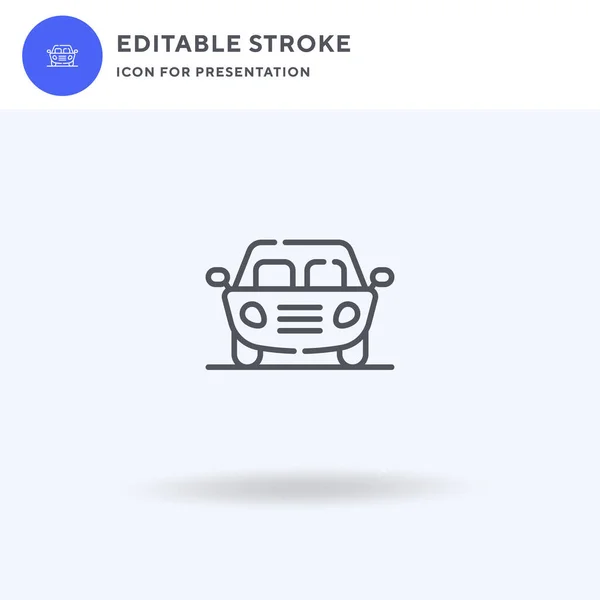 Auto Icon Vektor Gefülltes Flaches Schild Solides Piktogramm Auf Weiß — Stockvektor