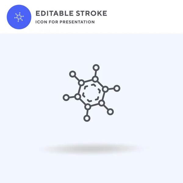 Molecule Icon Vector Filled Flat Sign Solid Pictogram Isolated White — Vector de stock