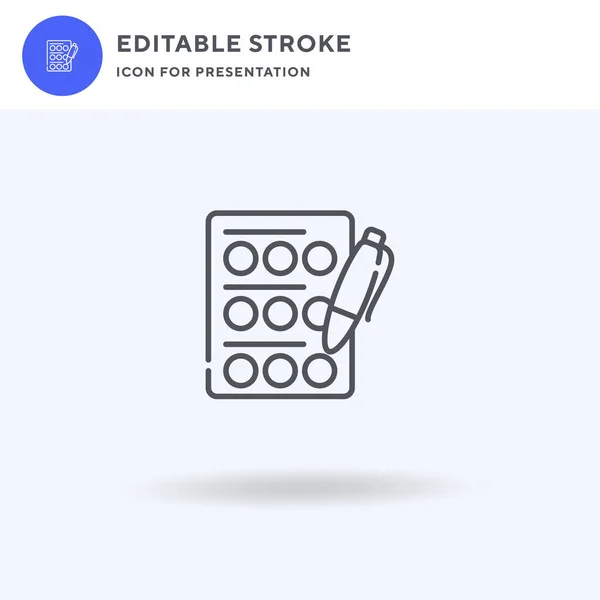 Vetor de ícone do quiz, sinal plano preenchido, pictograma sólido isolado em branco, ilustração do logotipo. Ícone do quiz para apresentação. — Vetor de Stock