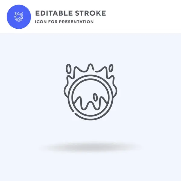 Vector de icono de anillo, signo plano lleno, pictograma sólido aislado en blanco, ilustración del logotipo. Icono de anillo para presentación. — Vector de stock