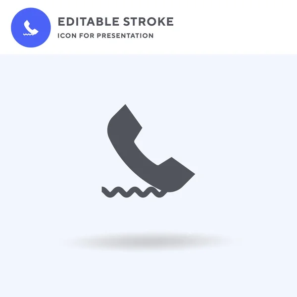 Telefoon Oproep Pictogram Vector Gevuld Plat Teken Solide Pictogram Geïsoleerd — Stockvector