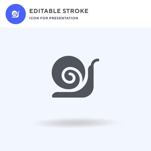 Icono Caracol Vector Signo Plano Lleno Pictograma Sólido Aislado Blanco — Vector de stock