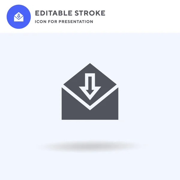 Mail Icon Vektor Gefülltes Flaches Schild Solides Piktogramm Auf Weiß — Stockvektor