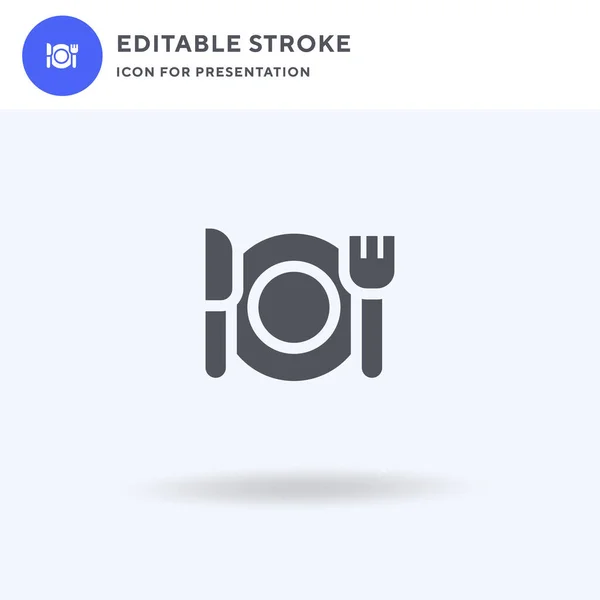 Schotel Pictogram Vector Gevuld Plat Teken Solide Pictogram Geïsoleerd Wit — Stockvector