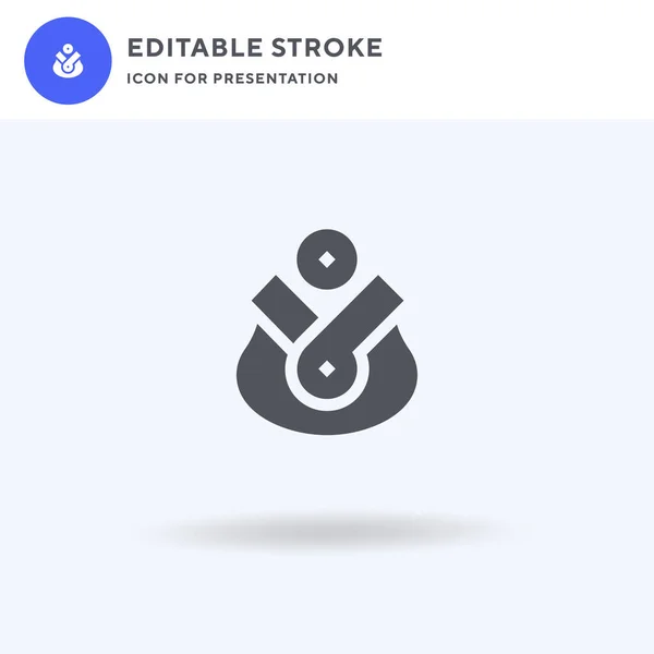 Portemonnee Icoon Vector Gevulde Vlakke Bordje Solide Pictogram Geïsoleerd Wit — Stockvector