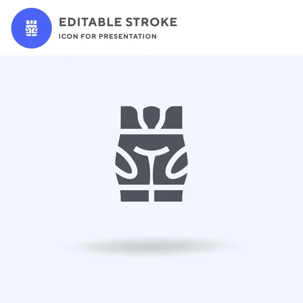 Broek Pictogram Vector Gevuld Plat Teken Solide Pictogram Geïsoleerd Wit — Stockvector