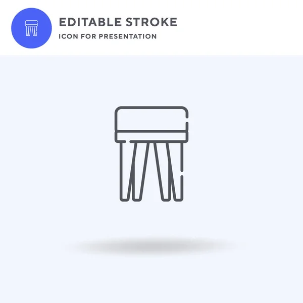 아이콘 Stool Icon Vector Full Flat Sign Solid Pictogram Isolated — 스톡 벡터