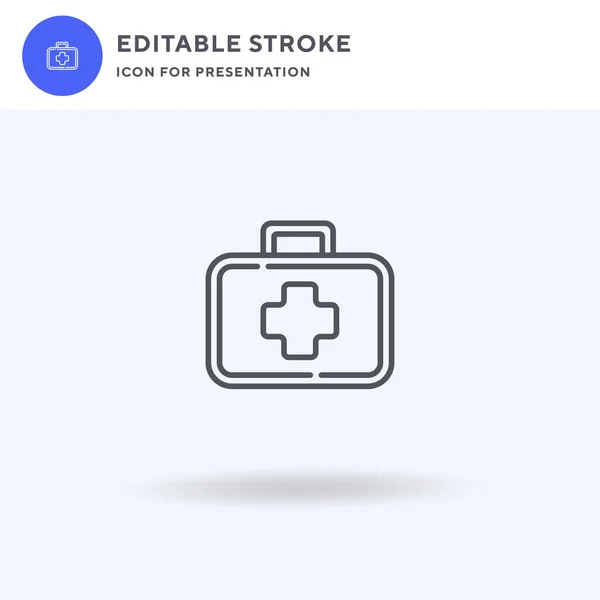 First Aid Kit Διάνυσμα Εικονίδιο Γεμάτη Επίπεδη Πινακίδα Στερεά Εικονόγραμμα — Διανυσματικό Αρχείο