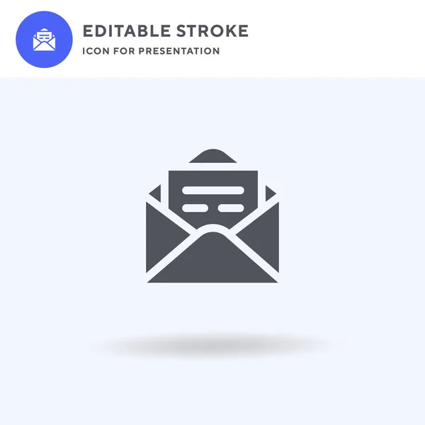 E-Mail-Icon-Vektor, gefülltes flaches Schild, solides Piktogramm auf weiß isoliert, Logoabbildung. E-Mail-Symbol zur Präsentation. — Stockvektor