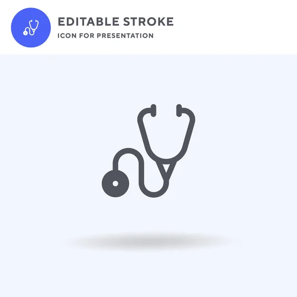 Stethoscope icon vector, filled flat sign, solid pictogram isolated on white, logo illustration. Stethoscope icon for presentation. — Stock Vector