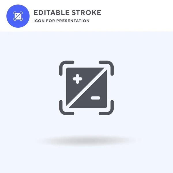 Vector de icono de diafragma, signo plano lleno, pictograma sólido aislado en blanco, ilustración del logotipo. Icono de diafragma para presentación. — Vector de stock