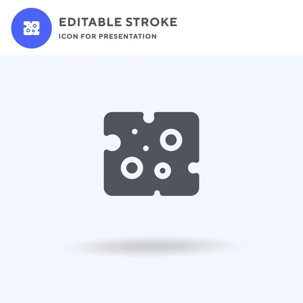 Cheese icon vector, filled flat sign, solid pictogram isolated on white, logo illustration. Cheese icon for presentation. — Stock Illustration Cheese icon vector, filled flat sign, solid pictogram isolated on white, logo illustration. Cheese icon for presentation. Stock Vector