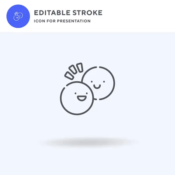 Emoticons icon vector, segno piatto pieno, pittogramma solido isolato su bianco, illustrazione logo. Icona Emoticons per la presentazione. — Vettoriale Stock