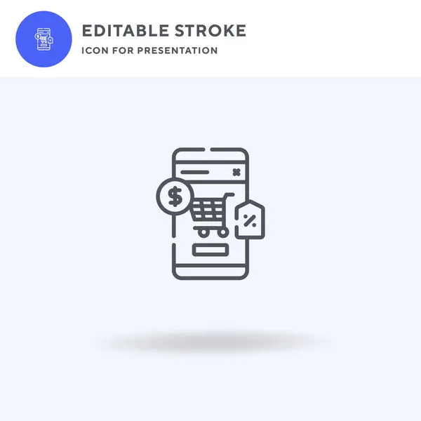 Icono de compra vector, signo plano lleno, pictograma sólido aislado en blanco, ilustración del logotipo. Icono de compra para presentación. — Vector de stock