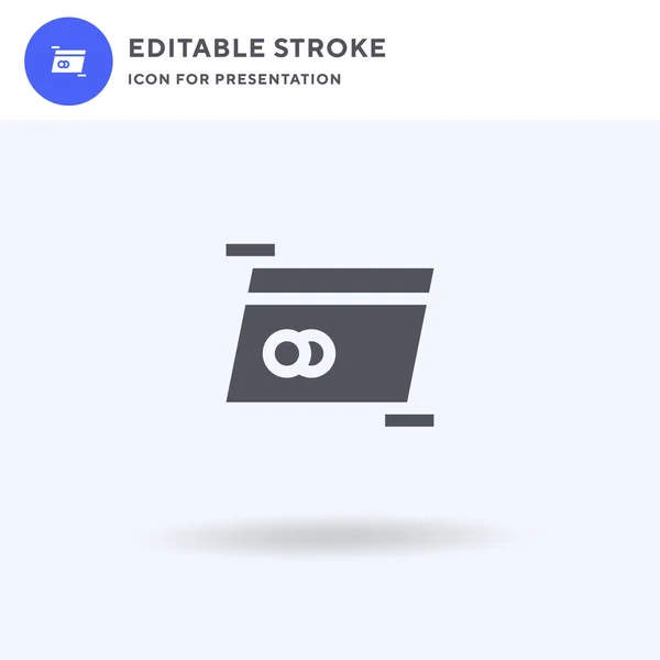 Credit Card Icoon Vector Gevuld Plat Teken Solide Pictogram Geïsoleerd — Stockvector