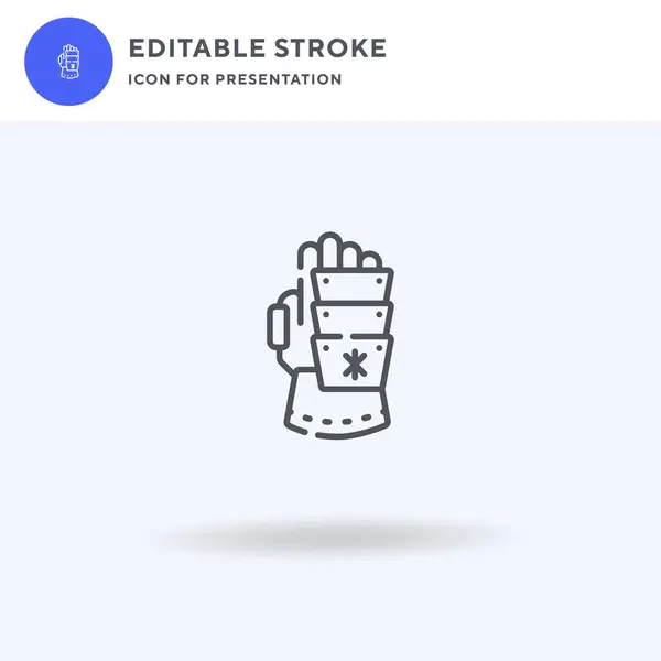 Handschoen icoon vector, gevuld plat teken, solide pictogram geïsoleerd op wit, logo illustratie. Handschoen icoon voor presentatie. — Stockvector