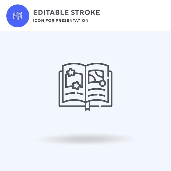 Vetor de ícone Scrapbook, sinal plano preenchido, pictograma sólido isolado em branco, ilustração do logotipo. Ícone de Scrapbook para apresentação . — Vetor de Stock