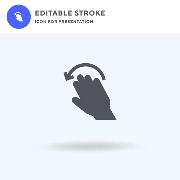 Hand Icoon Vector Gevulde Vlakke Teken Solide Pictogram Geïsoleerd Wit — Stockvector