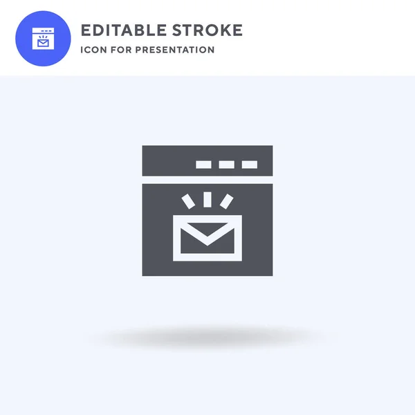 Vektor Emailové Ikony Vyplněný Plochý Znak Solidní Piktogram Izolovaný Bílém — Stockový vektor