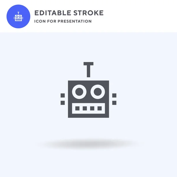 Roboter Icon Vektor Gefülltes Flaches Schild Solides Piktogramm Auf Weiß — Stockvektor