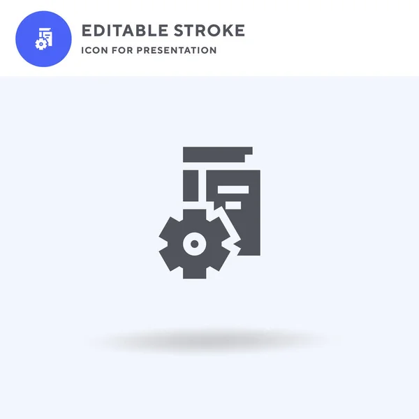 Icono Manual Vector Signo Plano Lleno Pictograma Sólido Aislado Blanco — Vector de stock