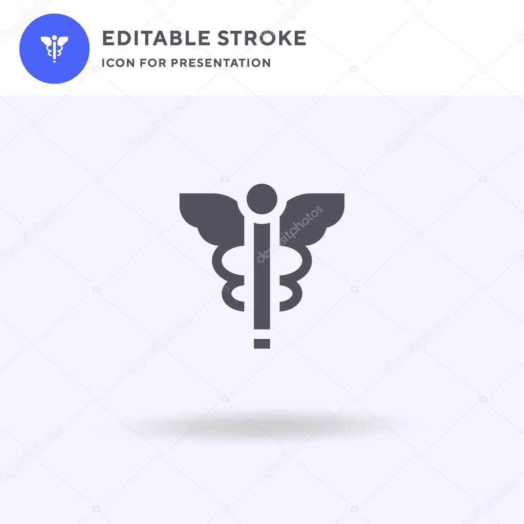 Hermes icon vector, filled flat sign, solid pictogram isolated on white, logo illustration. Hermes icon for presentation.