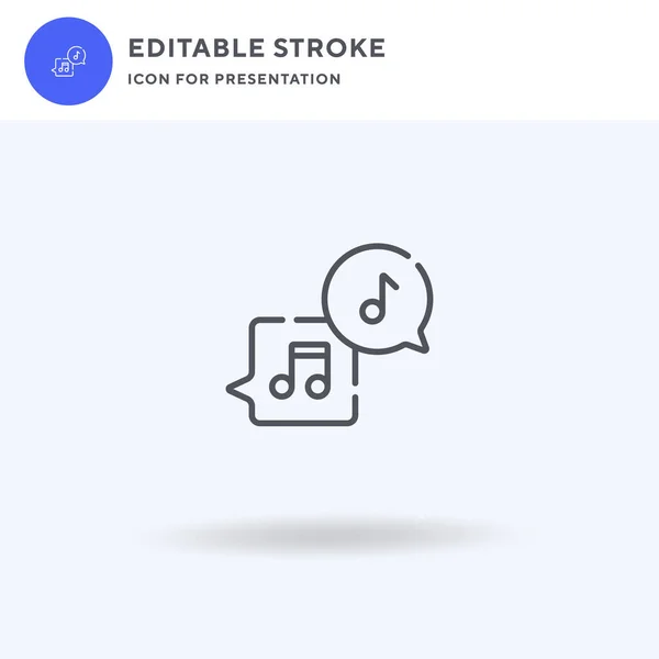 Speech Bubble Icon Vector Segno Piatto Pieno Pittogramma Solido Isolato — Vettoriale Stock