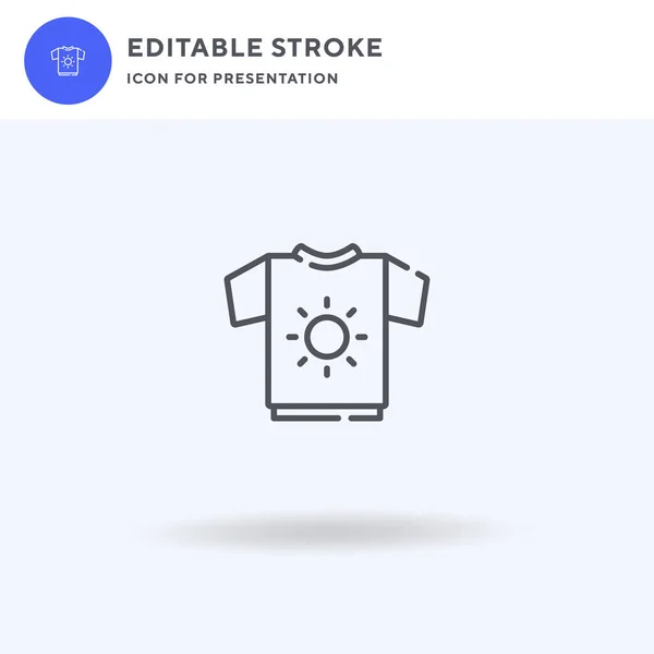 Tshirt Icon Vector Filled Flat Sign Solid Pictogram Isolated White - Stok Vektor