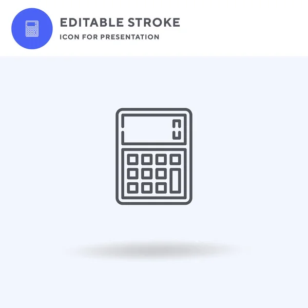 Calculator Icoon Vector Gevuld Plat Teken Solide Pictogram Geïsoleerd Wit — Stockvector