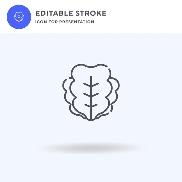 Vector Icono Lechuga Signo Plano Lleno Pictograma Sólido Aislado Blanco — Vector de stock