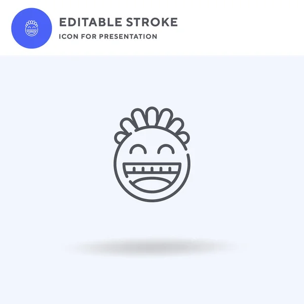 Smiley Icon Vektor Gefülltes Flaches Schild Solides Piktogramm Auf Weiß — Stockvektor