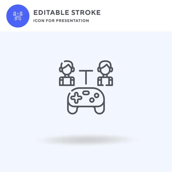 Gaming Icoon Vector Gevulde Vlakke Teken Solide Pictogram Geïsoleerd Wit — Stockvector