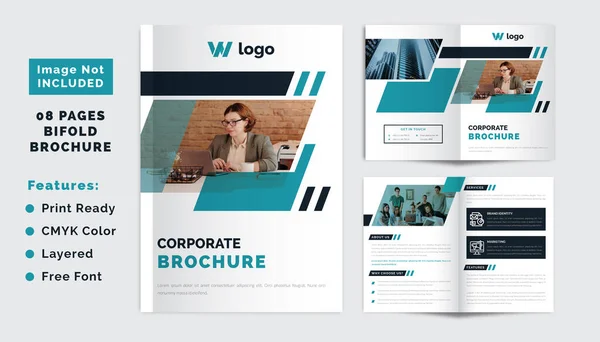 Corporate Agency Bifold Broschüre Vorlage — Stockfoto