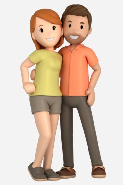 Bir çiftin 3D canlandırması