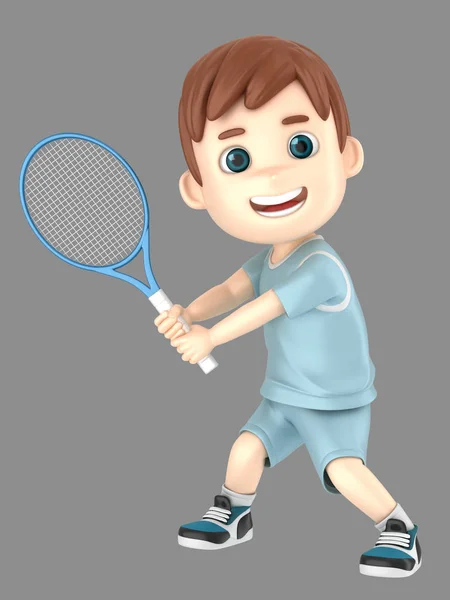 Ilustración Niño Uniforme Tenis — Foto de Stock