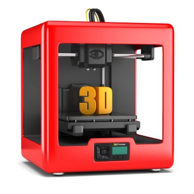 3D render bir 3d printerlere harcama maddeler
