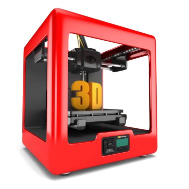 3D render bir 3d printerlere harcama maddeler