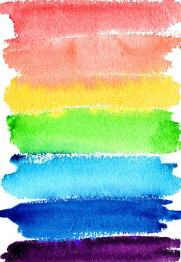 Suluboya parlak renkli gökkuşağı arkaplanı