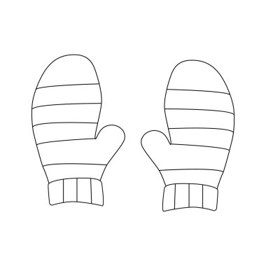 Eldiven Vektörü illüstrasyonu, satır sanatı