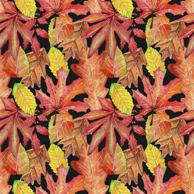 Kusursuz suluboya sonbahar sonbahar şablonu.