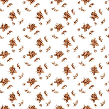 Kusursuz suluboya ceviz deseni tasarımı