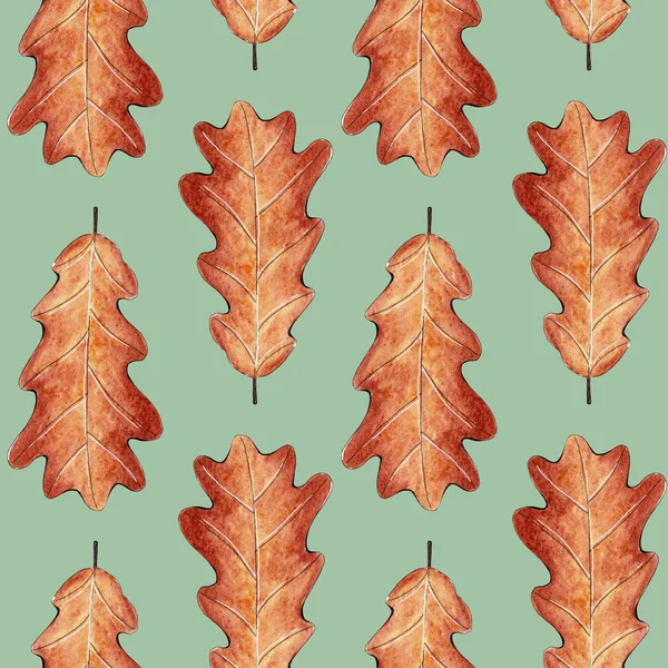 Seamless watercolor autumn fall pattern.