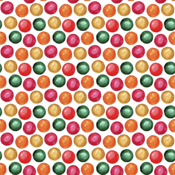 Sömlös akvarell färgglada cirklar mönster, abstrakt bakgrund. — Stockfoto