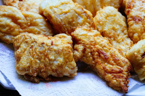 Close Fried Breaded Hake — Stock Photo, Image