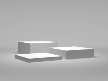 Gösteri için 8K Ürün Vitrini. 3D görüntüleme. Podyum tarzı. Tek Renk.